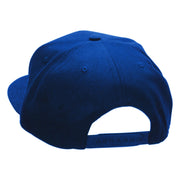 Water Polo Ball Embroidered Patched Wool Blend Pro Style Snapback - Royal OSFM