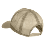 USS Carl Vinson 1980 1992 CVN 70 Patched Solid Cotton Twill 5 panel Mesh Back Cap - Khaki OSFM