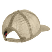 USS Carl Vinson 1980 1992 CVN 70 Patched Solid Cotton Twill 5 panel Mesh Back Cap - Khaki OSFM