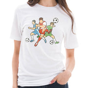 Soccer Action Graphic Design Deluxe Jersey T-Shirt