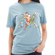 Soccer Action Graphic Design Deluxe Jersey T-Shirt