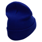 Hey Bro Embroidered 12 Inch Long Knitted Beanie - Royal OSFM