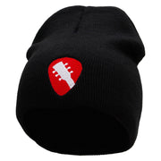 Guitar Pick Embroidered 8 inch Acrylic Short Blank Beanie