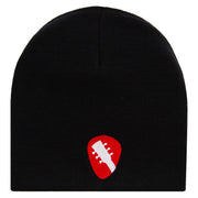 Guitar Pick Embroidered 8 inch Acrylic Short Blank Beanie