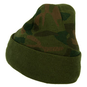 US Submarine Logo Military Embroidered Camo Long Beanie