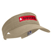 Subscribe Embroidered Pro Style Cotton Twill Washed Visor