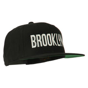 Brooklyn Embroidered Wool Snapback Cap