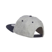 Hubby Mustache Embroidered Flat Bill Snapback