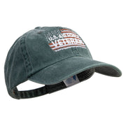 U.S. Air Force Flag Veteran Embroidered Cotton Twill Premium Pigment Dyed Cap - Dk-Green OSFM