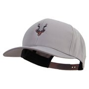 Kudu Antelope Embroidered Solid Cotton Twill Pro Style Cap - Grey OSFM