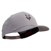 Kudu Antelope Embroidered Solid Cotton Twill Pro Style Cap - Grey OSFM