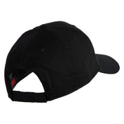 Veteran US Navy Embroidered Solid Cotton Twill Low Profile Cap - Black OSFM