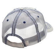 Pixel Skull Embroidered Low Profile Special Cotton Mesh Cap - Putty OSFM