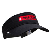 Subscribe Embroidered Pro Style Cotton Twill Washed Visor