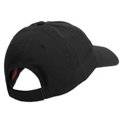 Grandpa From Papa Embroidered Garment Washed Cotton Twill Cap - Black OSFM