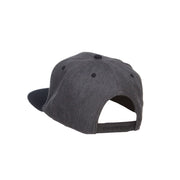 Hubby Mustache Embroidered Flat Bill Snapback