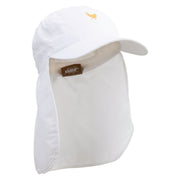 Chicken Silhouette Embroidered Flap Hats - White OSFM