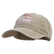 U.S. Air Force Flag Veteran Embroidered Cotton Twill Premium Pigment Dyed Cap - Khaki OSFM