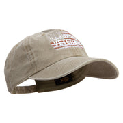 U.S. Air Force Flag Veteran Embroidered Cotton Twill Premium Pigment Dyed Cap - Khaki OSFM