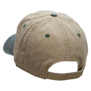 Massachusetts Year Established Embroidered Pigment Dyed Wash Cap - Khaki-Green OSFM