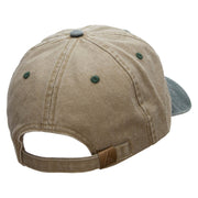 Massachusetts Year Established Embroidered Pigment Dyed Wash Cap - Khaki-Green OSFM