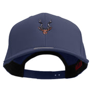 Kudu Antelope Embroidered Solid Cotton Twill Pro Style Cap - Navy OSFM