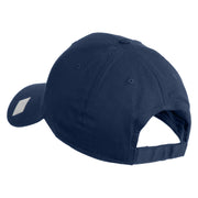 Veteran US Navy Embroidered Solid Cotton Twill Low Profile Cap - Navy OSFM