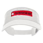 Subscribe Embroidered Pro Style Cotton Twill Washed Visor