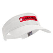 Subscribe Embroidered Pro Style Cotton Twill Washed Visor