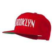 Brooklyn Embroidered Wool Snapback Cap