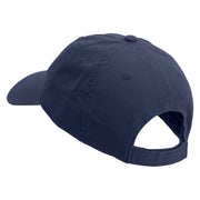 Grandpa From Papa Embroidered Garment Washed Cotton Twill Cap - Navy OSFM