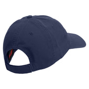 Grandpa From Papa Embroidered Garment Washed Cotton Twill Cap - Navy OSFM