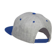 Hubby Mustache Embroidered Flat Bill Snapback