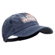 U.S. Air Force Flag Veteran Embroidered Cotton Twill Premium Pigment Dyed Cap - Navy OSFM