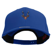 Kudu Antelope Embroidered Solid Cotton Twill Pro Style Cap - Royal OSFM