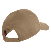 Veteran US Navy Embroidered Solid Cotton Twill Low Profile Cap - Khaki OSFM