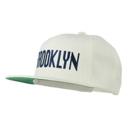 Brooklyn Embroidered Wool Snapback Cap