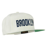 Brooklyn Embroidered Wool Snapback Cap