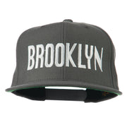 Brooklyn Embroidered Wool Snapback Cap