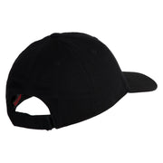 Plain Yellow Fish Sealife Embroidered Iron On Patched 6 Panel Washed Low Profile Dad Hat - Black OSFM