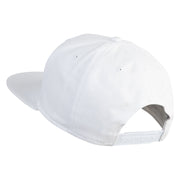 Old English White F Patched Cotton Twill Flat Bill Cap - White OSFM
