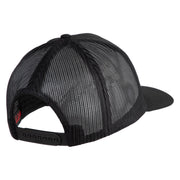 USS Bronstein FF 1037 Patched Solid Cotton Twill 5 panel Mesh Back Cap - Black OSFM