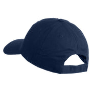 Plain Yellow Fish Sealife Embroidered Iron On Patched 6 Panel Washed Low Profile Dad Hat - Navy OSFM