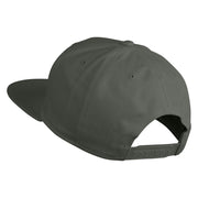 Old English White F Patched Cotton Twill Flat Bill Cap - Charcoal OSFM