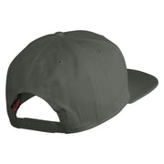 Old English White F Patched Cotton Twill Flat Bill Cap - Charcoal OSFM