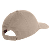 Plain Yellow Fish Sealife Embroidered Iron On Patched 6 Panel Washed Low Profile Dad Hat - Khaki OSFM