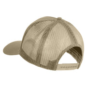 USS Bronstein FF 1037 Patched Solid Cotton Twill 5 panel Mesh Back Cap - Khaki OSFM