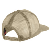 USS Bronstein FF 1037 Patched Solid Cotton Twill 5 panel Mesh Back Cap - Khaki OSFM