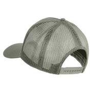 USS Bronstein FF 1037 Patched Solid Cotton Twill 5 panel Mesh Back Cap - Grey OSFM
