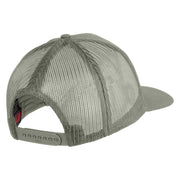 USS Bronstein FF 1037 Patched Solid Cotton Twill 5 panel Mesh Back Cap - Grey OSFM